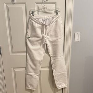 Lacoste White Jogger Sweatpants